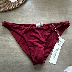Beach Bunny xl cranberry classic full coverage Swim Bottoms XL